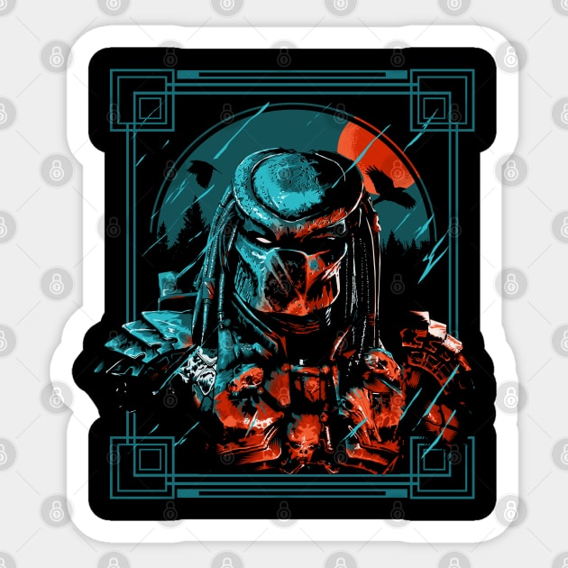 Alien Hunter Sticker by Crow Creations